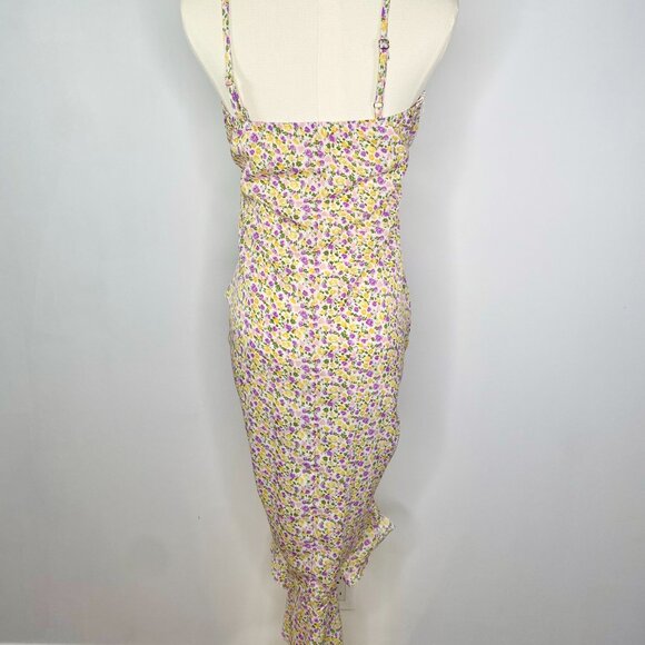 Cupshe - Floral Purple / Yellow Maxi Summer Dress - Picture 6 of 9